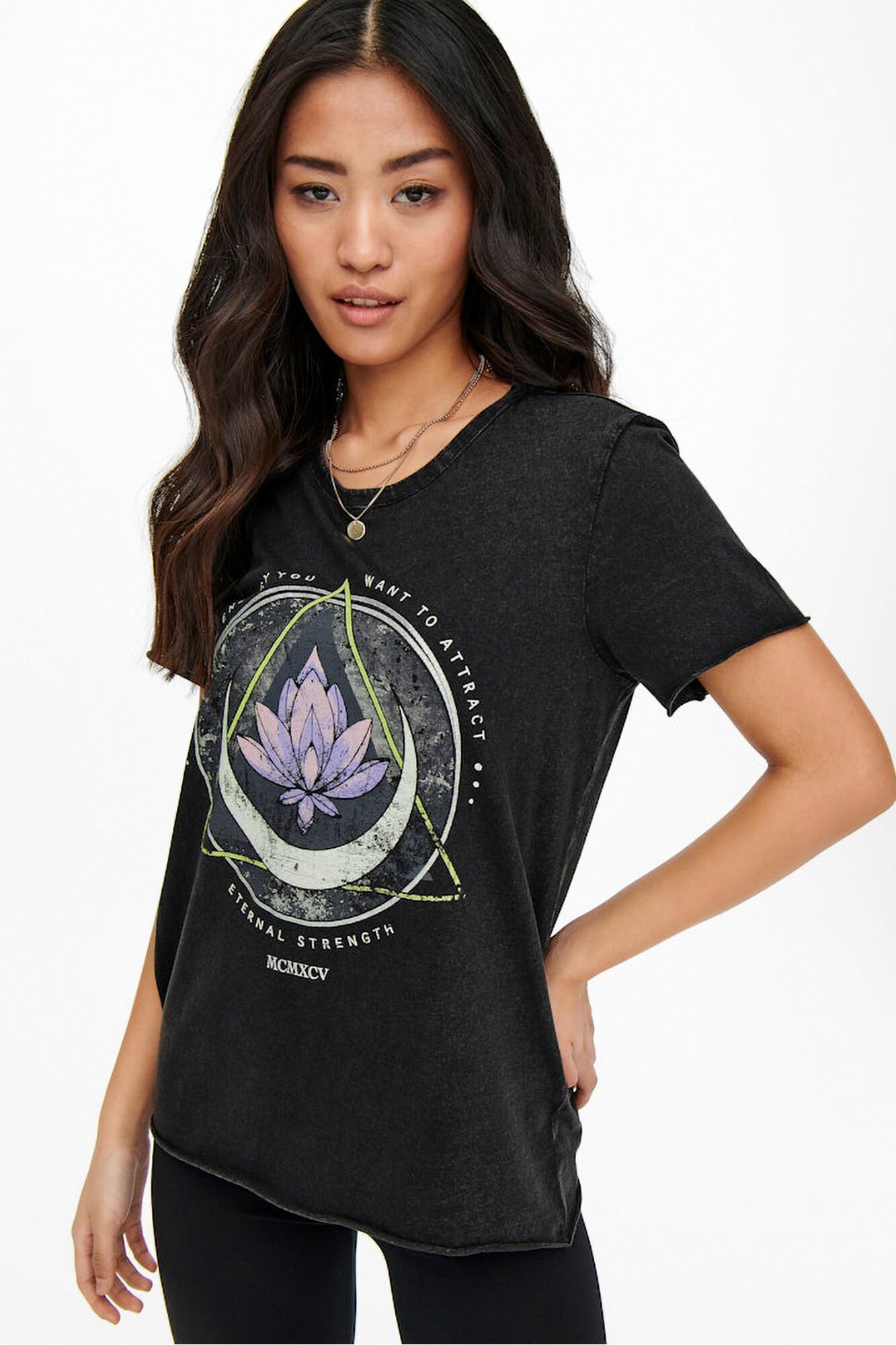 Only Playera estampada de manga corta 