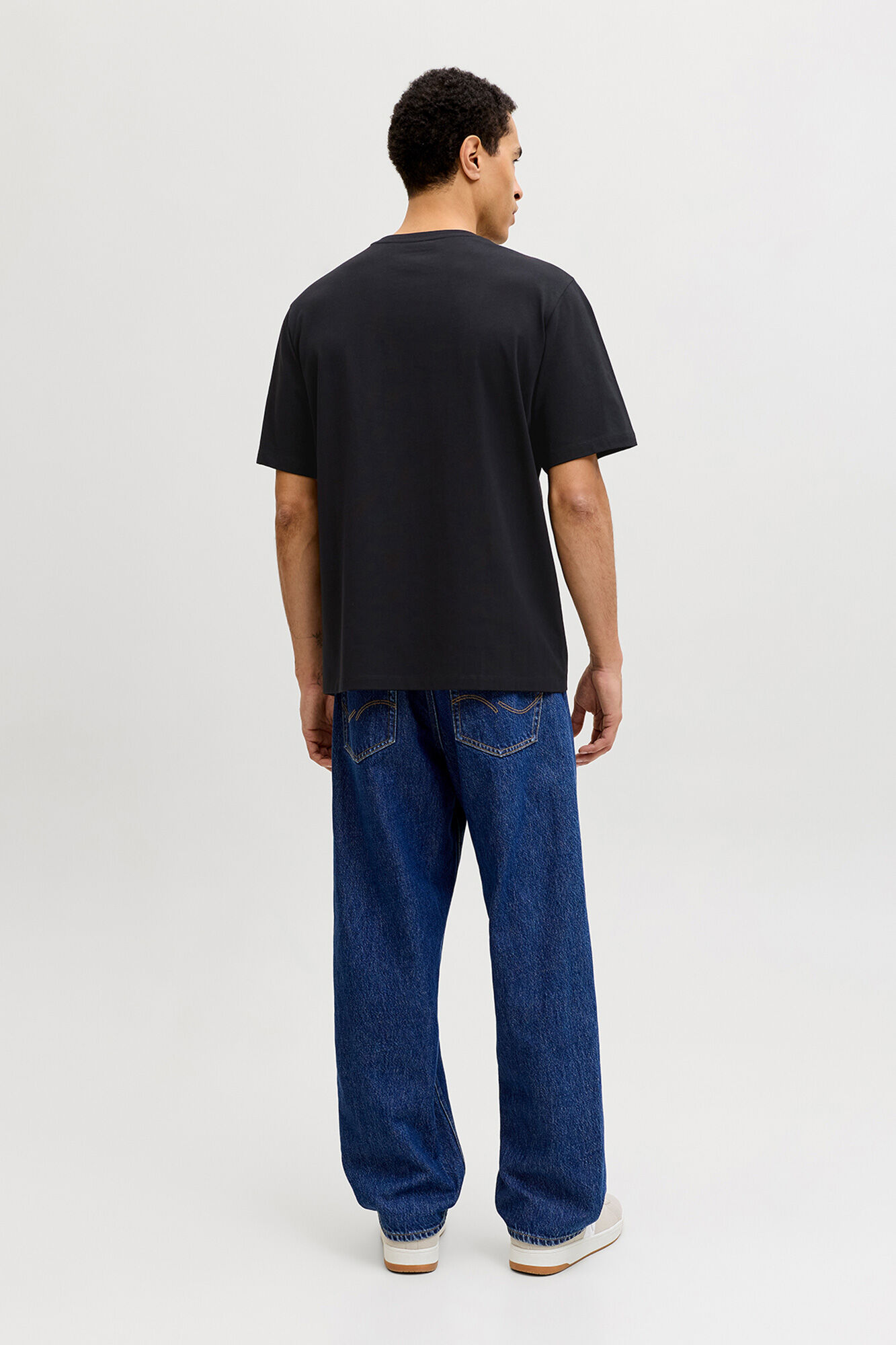 Jack & Jones Playera con logo grande negro