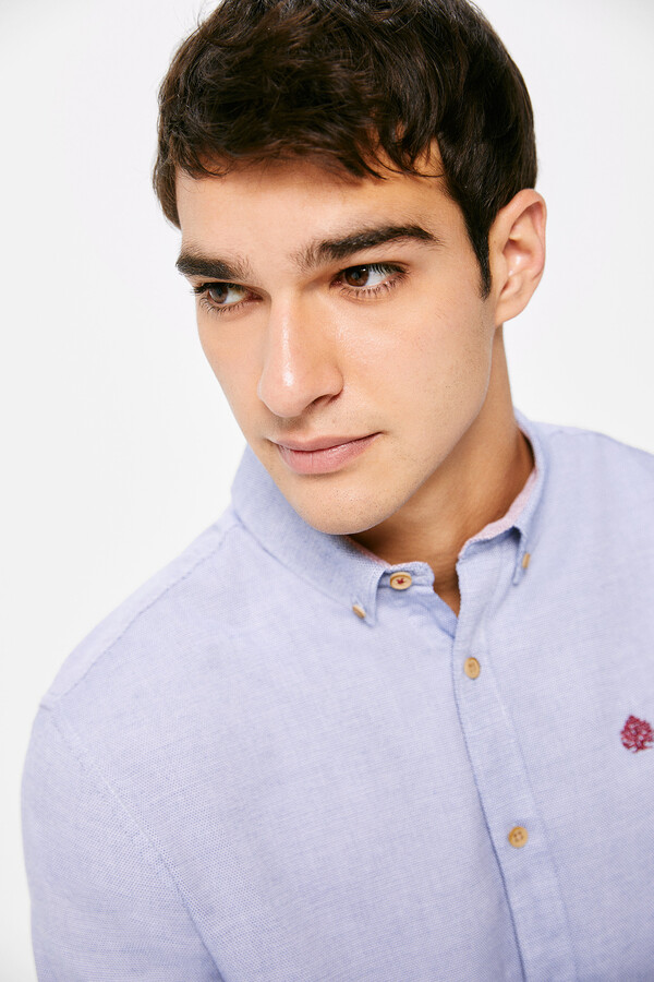 Springfield Camisa estructura color azulado