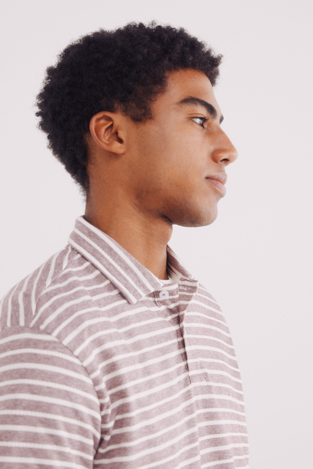 Springfield Polo jersey microrraya estructura regular fit naranja