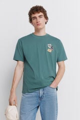 Springfield Playera con logos Springfield turquesa