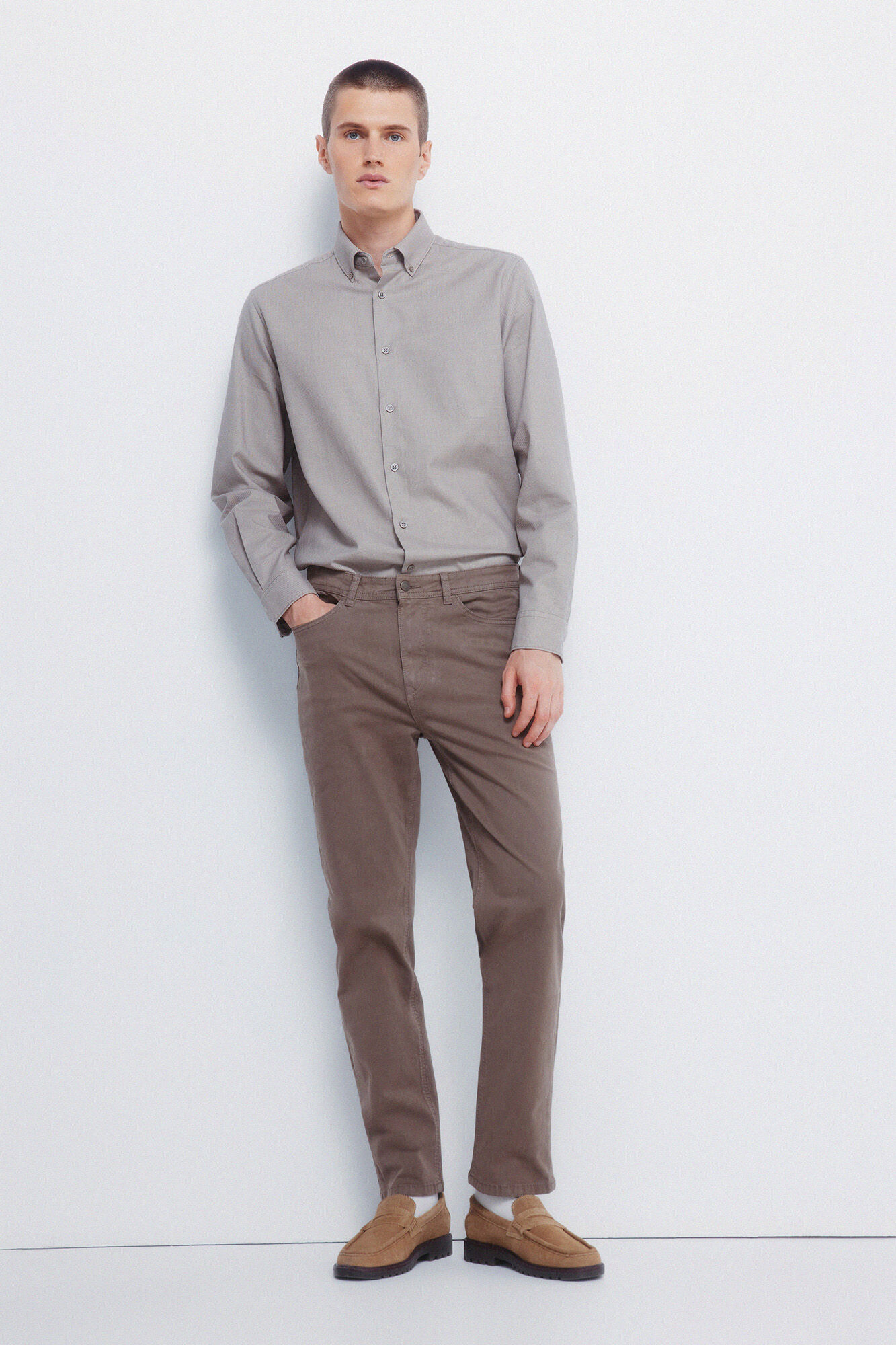 Springfield Playera de popel&iacute;n caf&eacute;