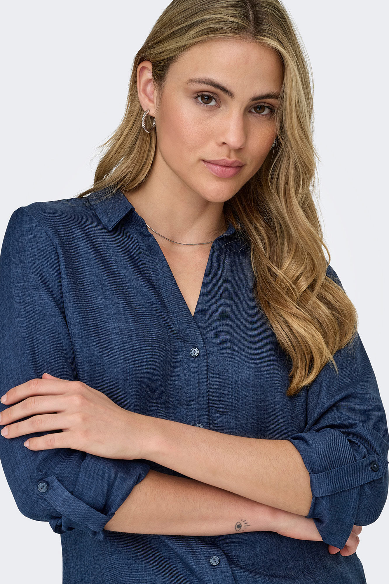Only Camisa denim marino