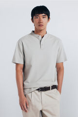 Springfield Cuello mao piqué regular fit con polo mao kaki