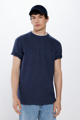 Springfield Playera doble piqué azul