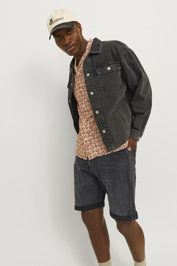 Jack & Jones Shorts de jean relaxed fit negro