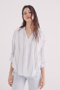 Springfield Blusa nudo dobladillo algodón natural