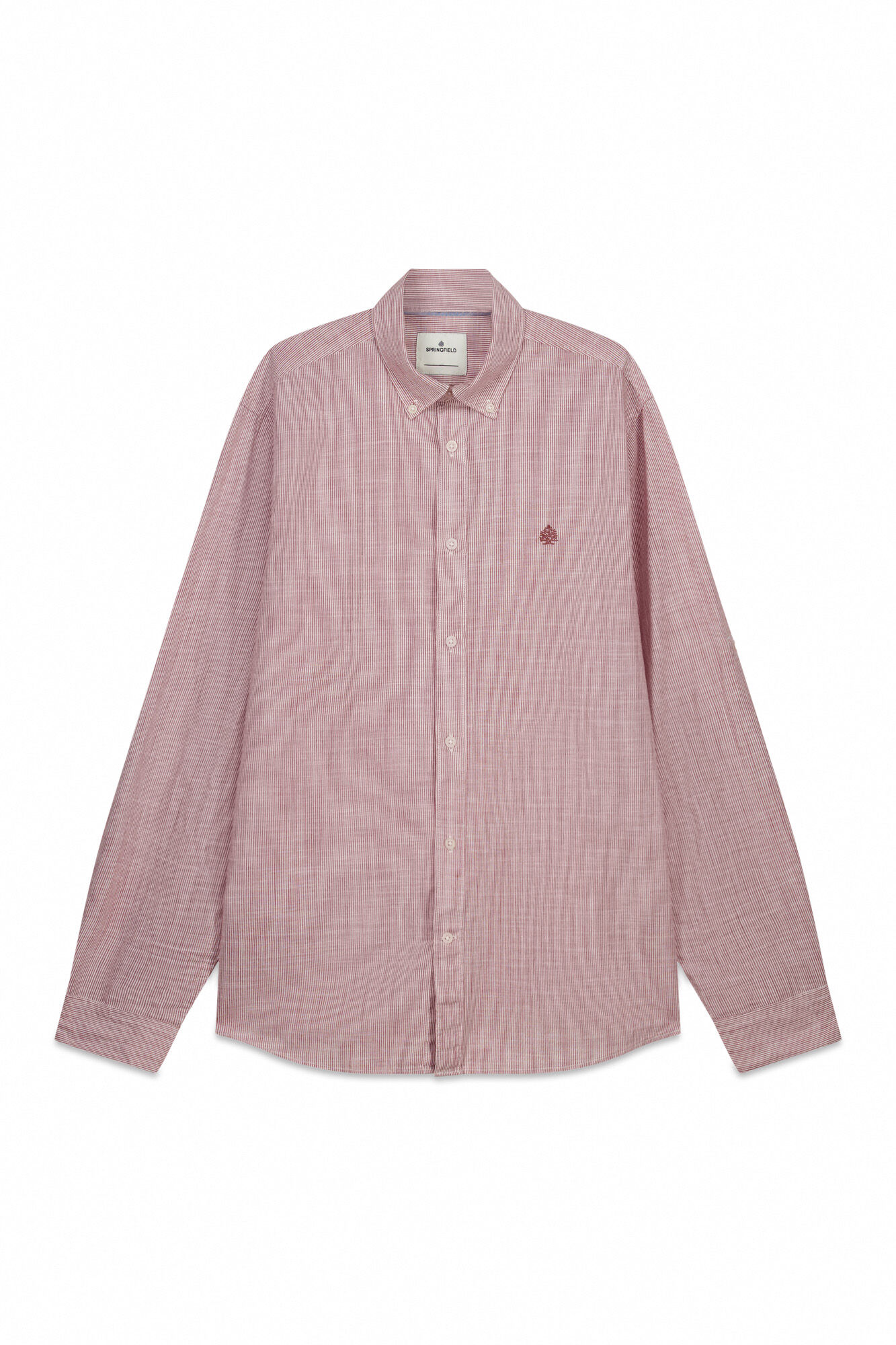 Springfield Camisa ligera de micro rayas rojo