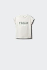 Springfield Kids Playera de manga corta bloom para ni&ntilde;a marfil