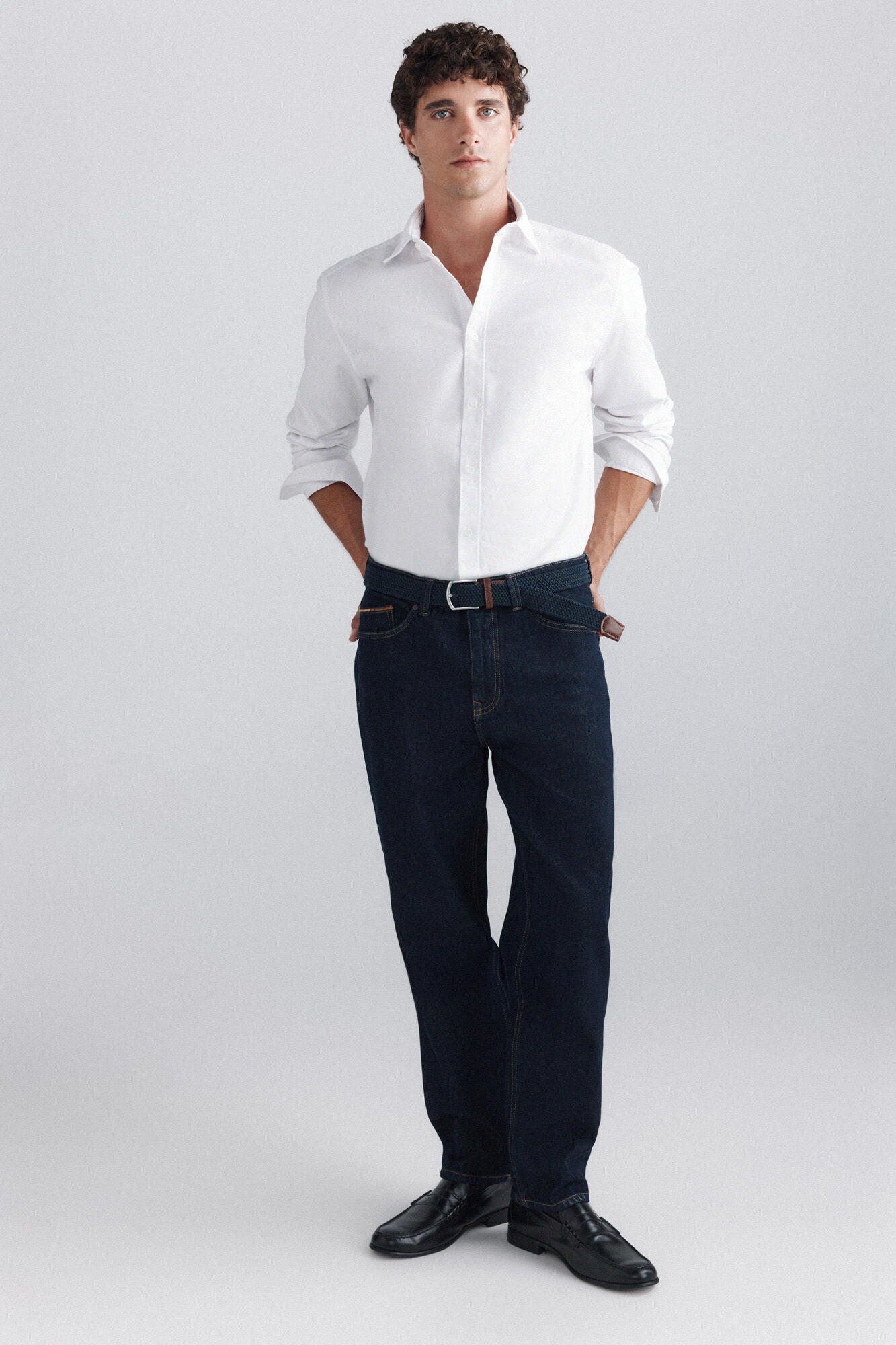 Springfield Jeans lavado desencolado regular fit marino