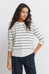 Springfield Playera Chenilla bimateria beige