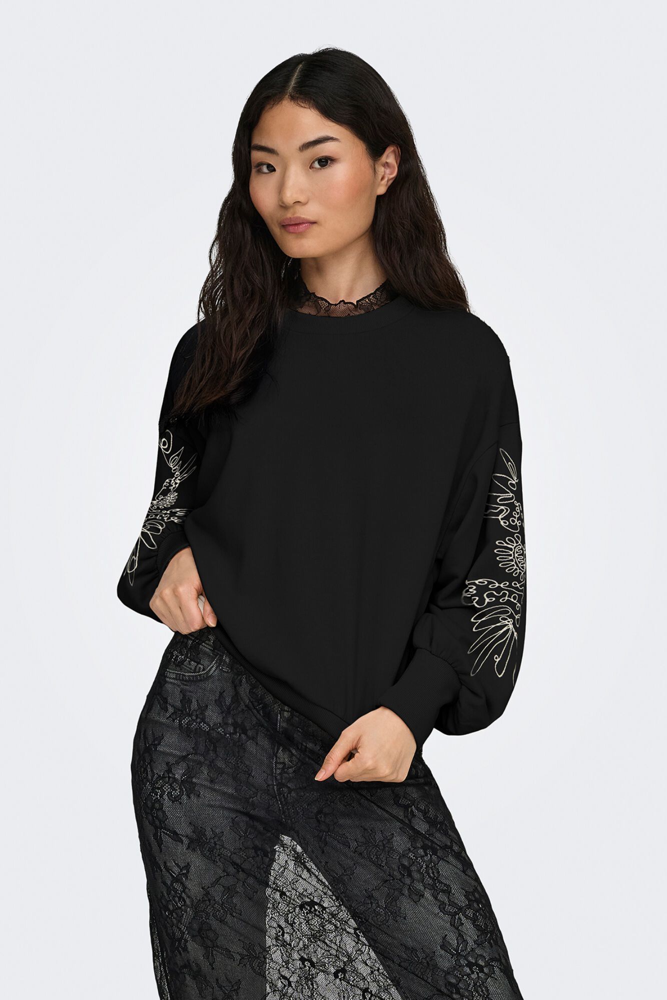 Only Sudadera de cuello redondo