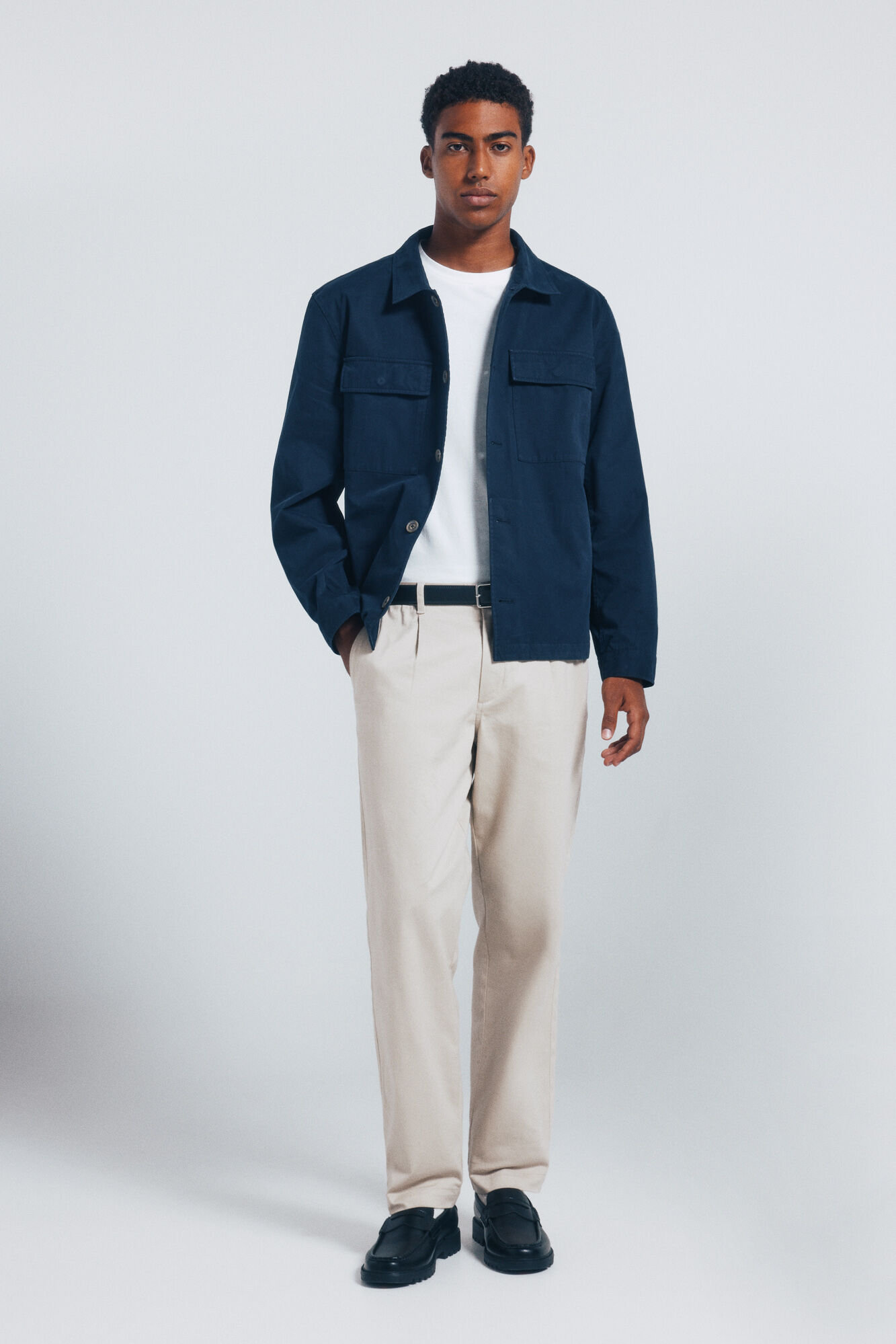 Springfield Sobrecamisa de algod&oacute;n azul