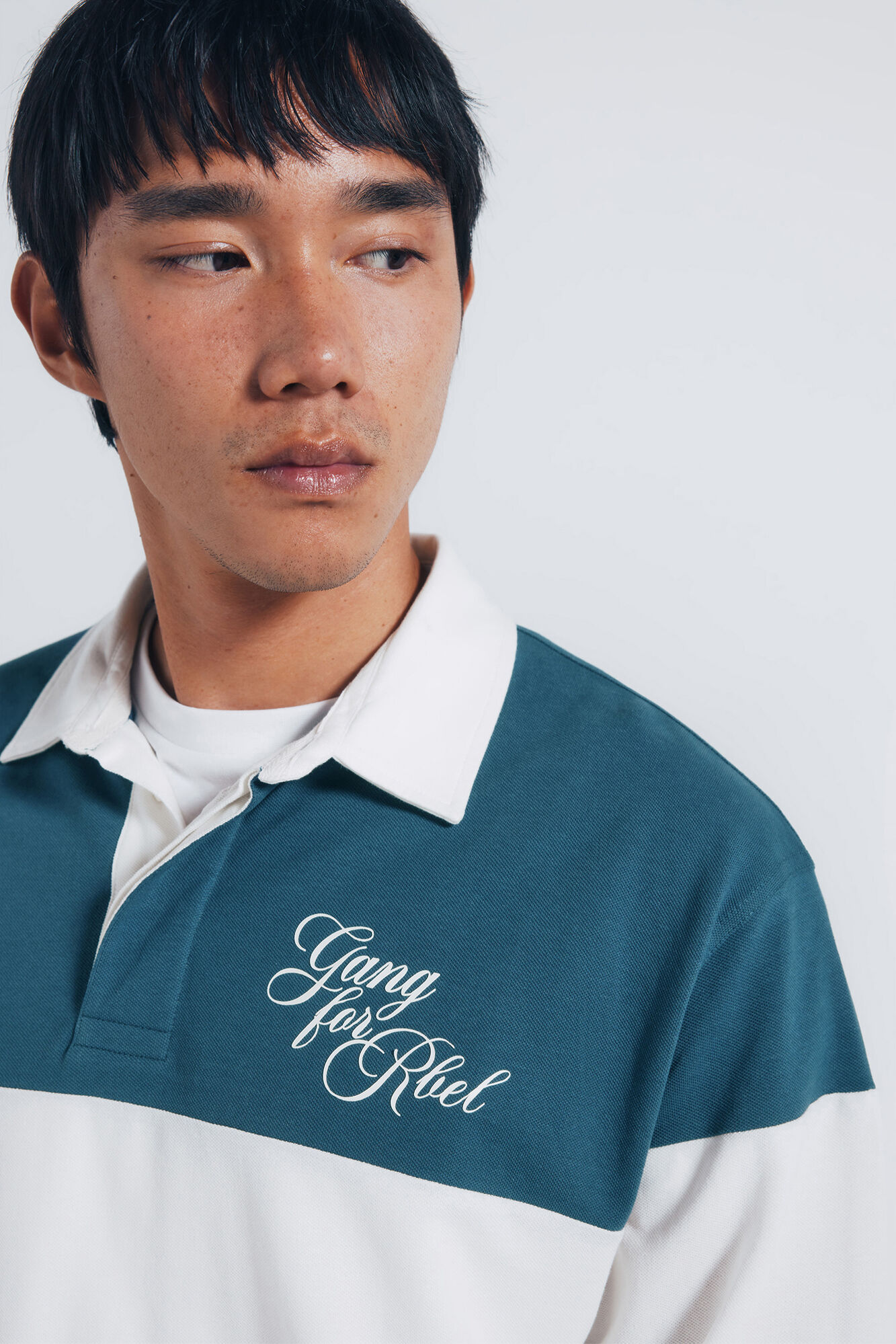 Springfield Polo rugby manga larga azul