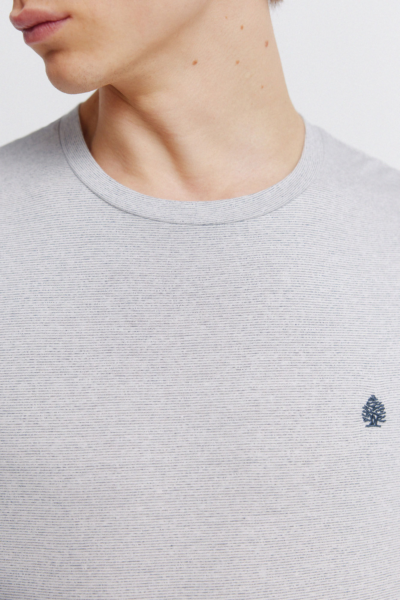 Springfield Camiseta microraya azulado