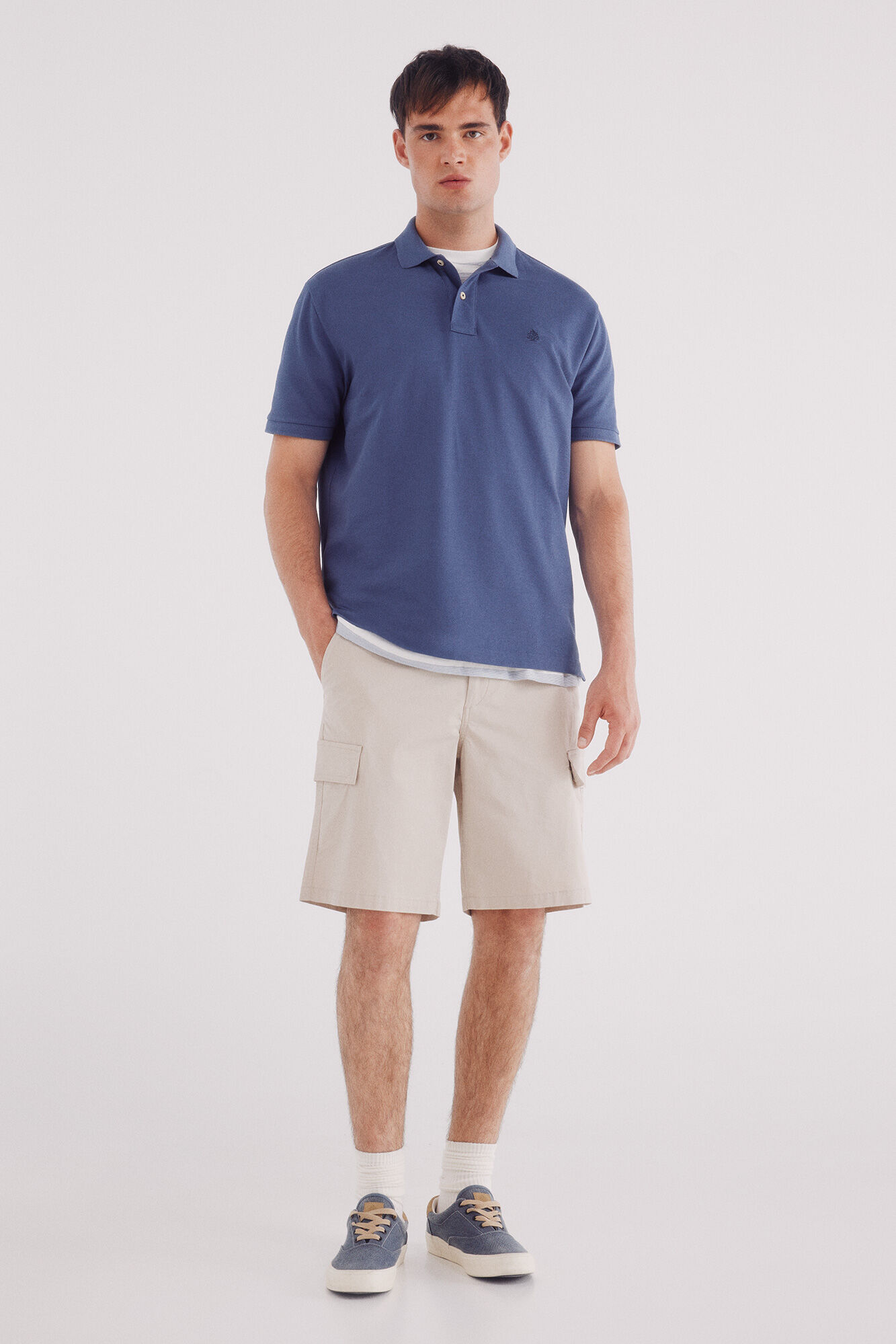 Springfield Polo piqu&eacute; b&aacute;sico regular fit azul