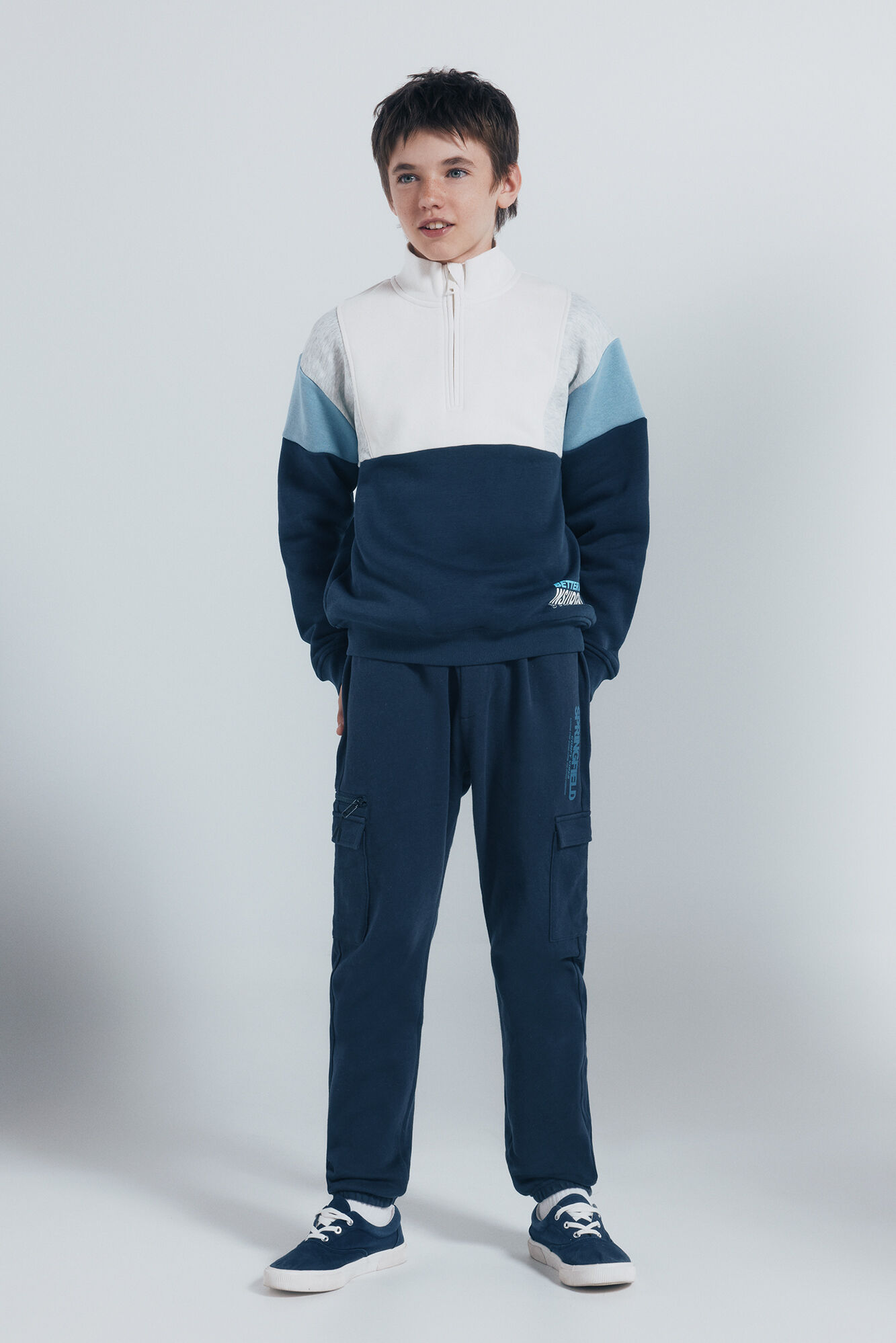 Springfield Kids Sudadera camionero cortes ni&ntilde;o azul