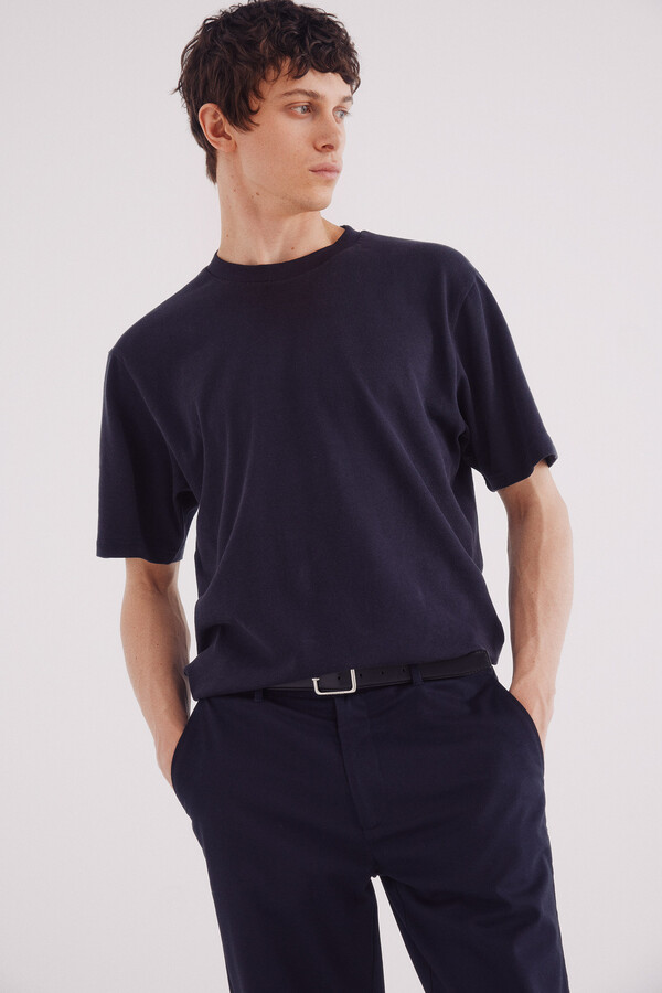 Springfield Pantalón chino vestir confort slim fit marino