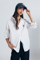Springfield Camisa oversized bordado osito natural