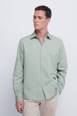 Springfield Camisa estructurada bicolor verde