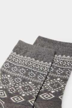 Springfield Calcetín largo jacquard gris