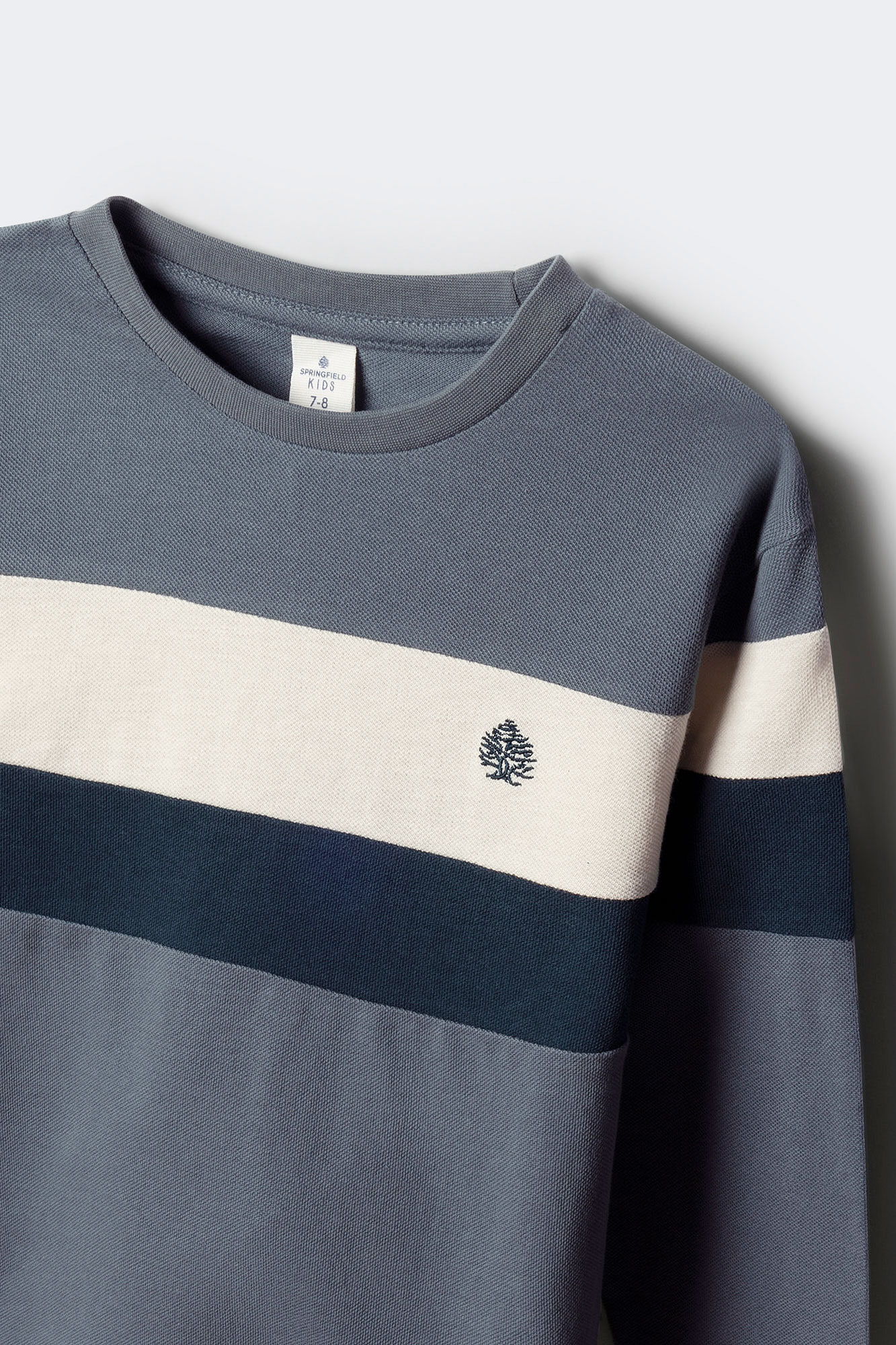 Springfield Kids Camiseta manga larga tricolor ni&ntilde;o azul