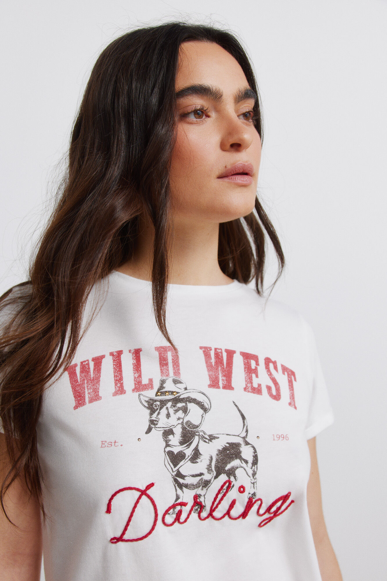Springfield Playera de manga corta de algod&oacute;n "cowgirl"