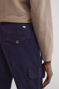 Springfield Pantalón chino cargo comfort slim fit azul