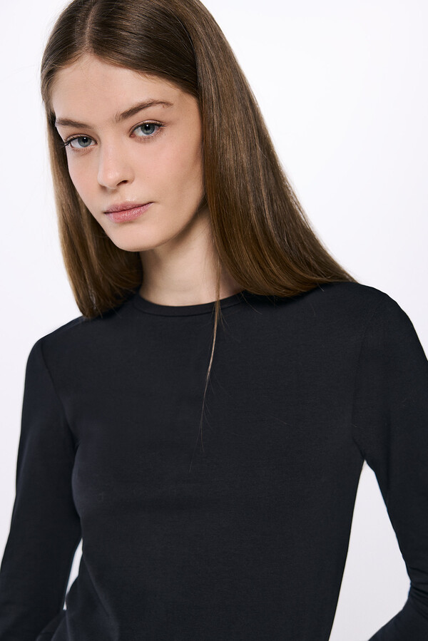 Springfield Playera entallada algodón  negro