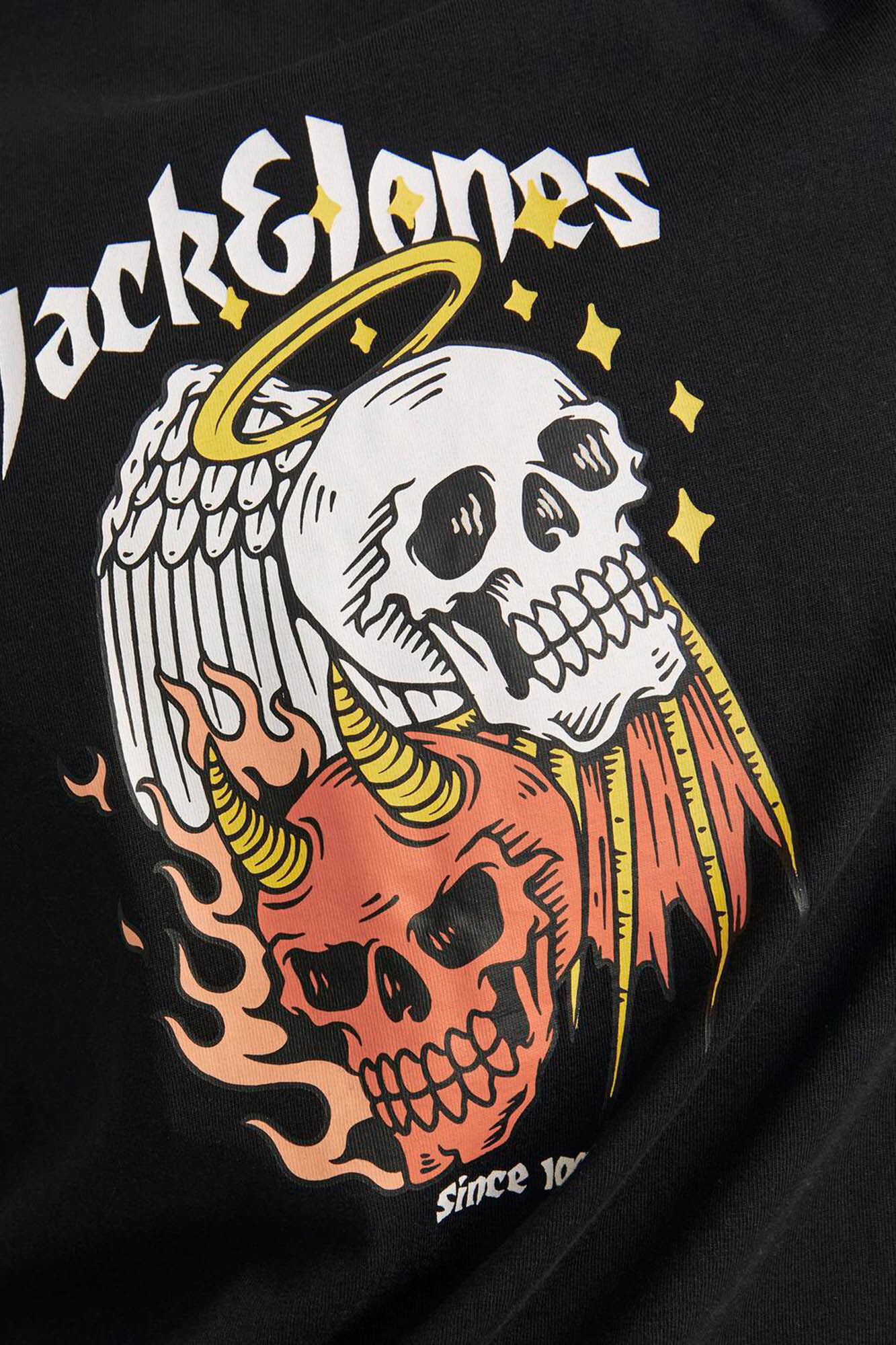 Jack & Jones Playera regular fit Skull negro