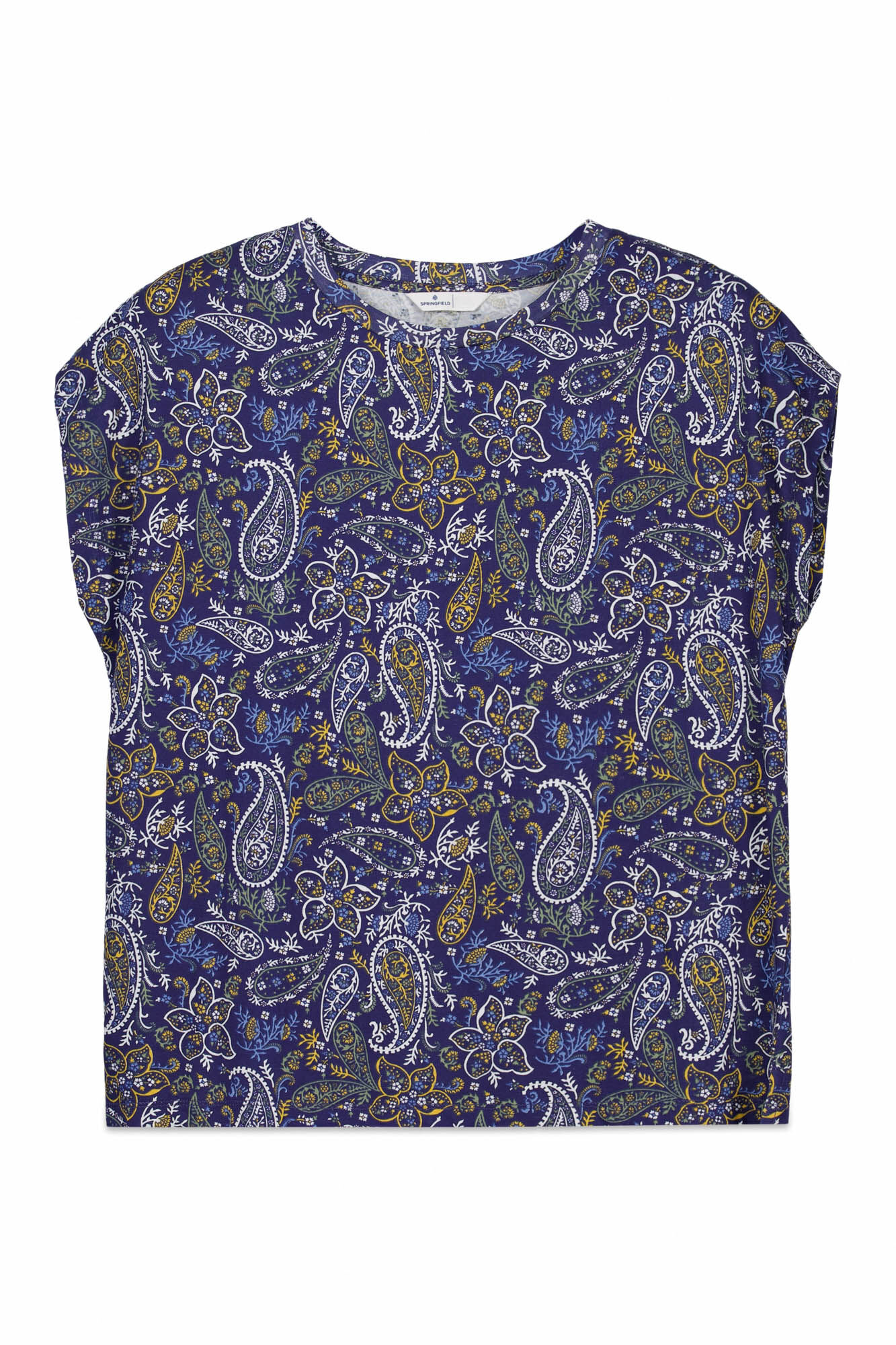 Springfield Playera de manga corta estampada marino
