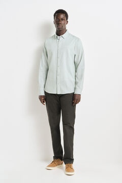 Springfield Camisa vestir bicolor verde