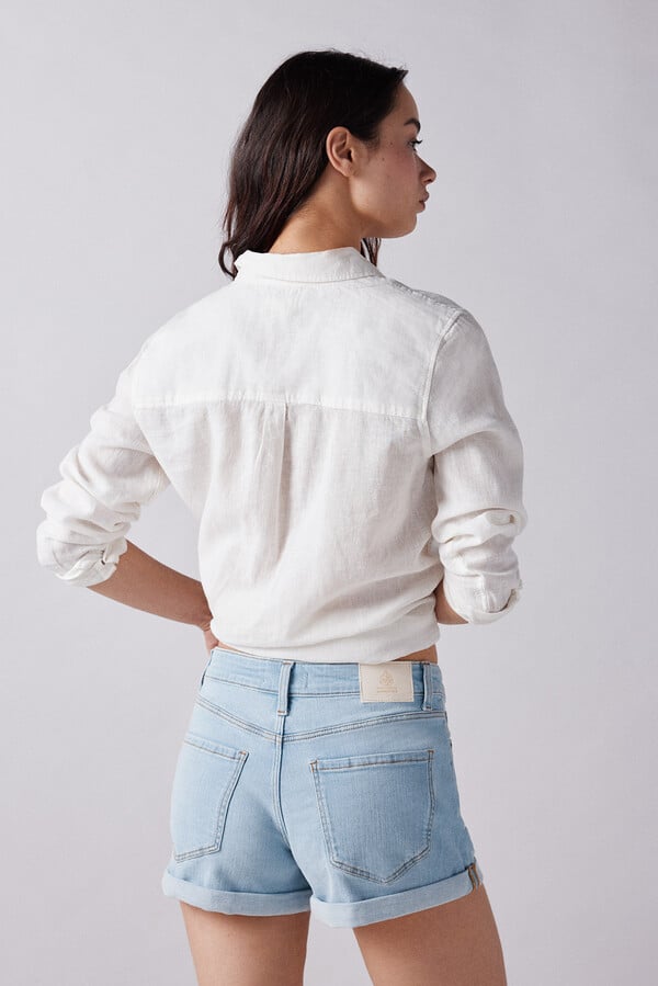 Springfield Shorts jeans básicos azul tinta