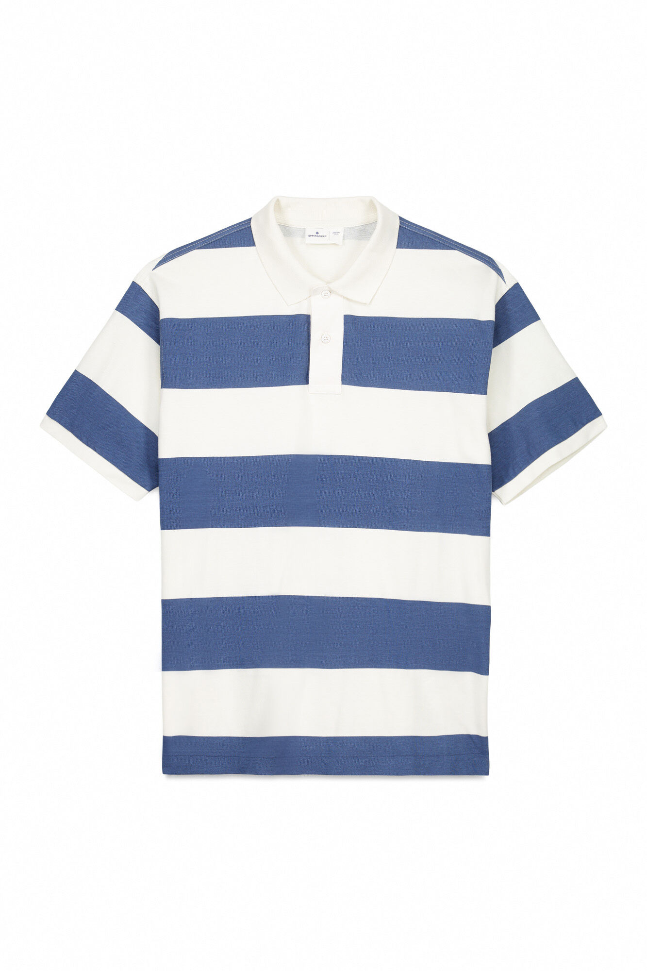 Springfield Polo piqu&eacute; regular fit rayas anchas azul