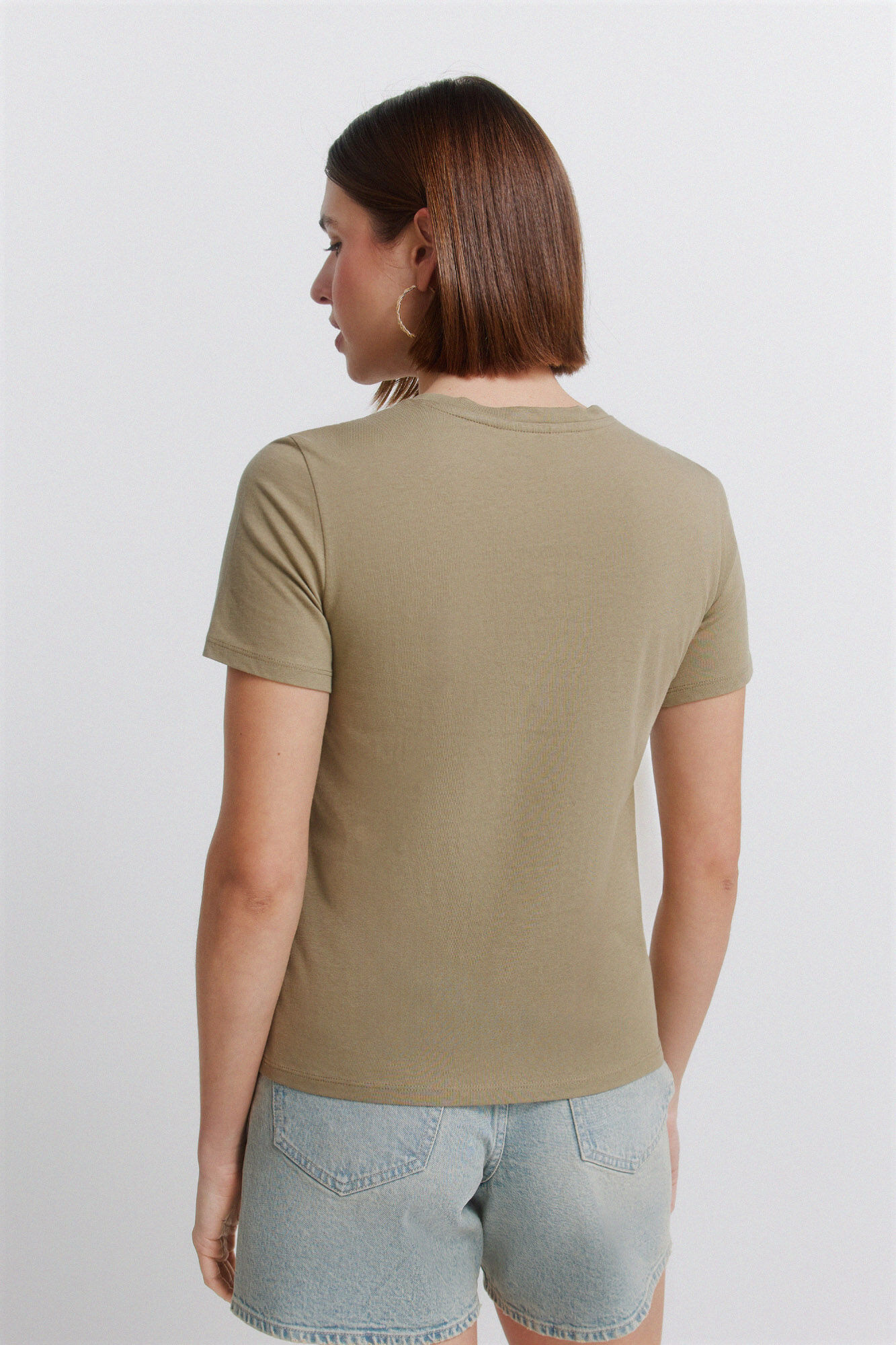 Springfield Playera manga corta de puntos kaki