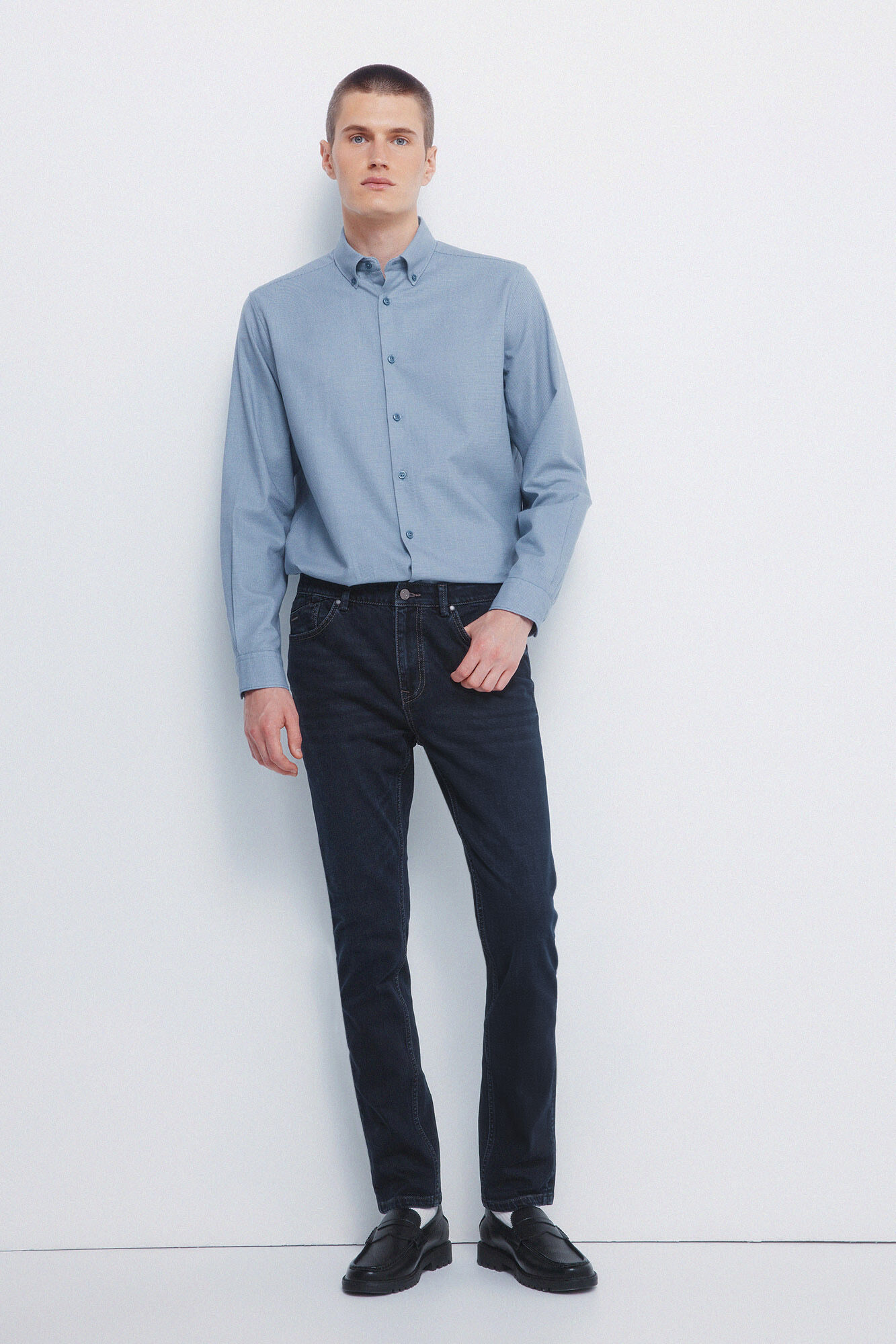 Springfield Playera de popel&iacute;n azul indigo