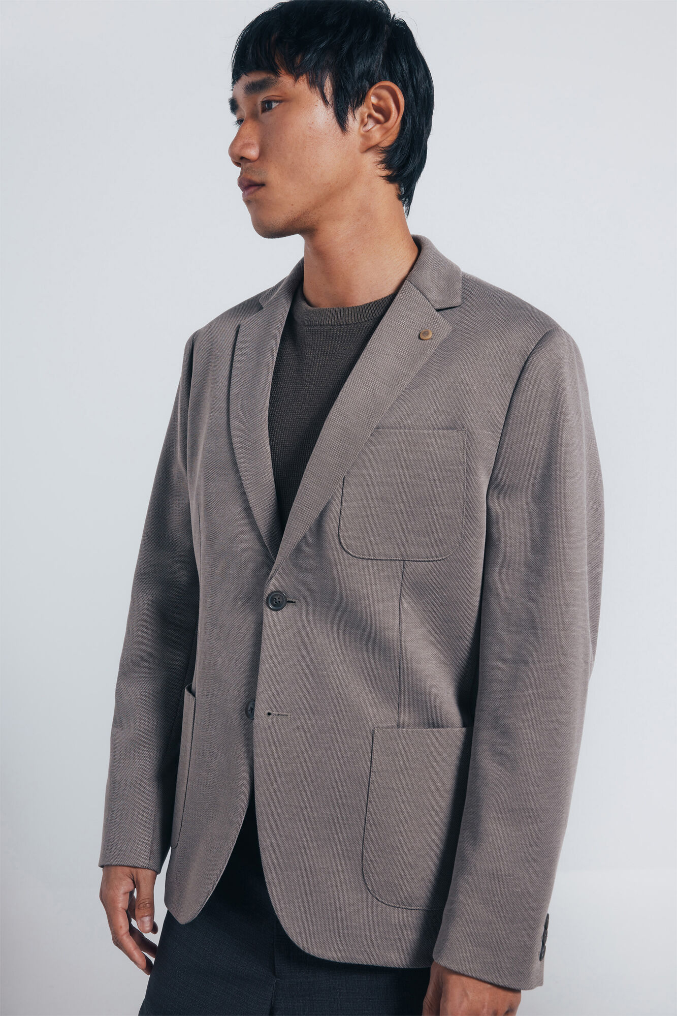 Springfield Blazer de ojo de p&aacute;jaro caf&eacute;