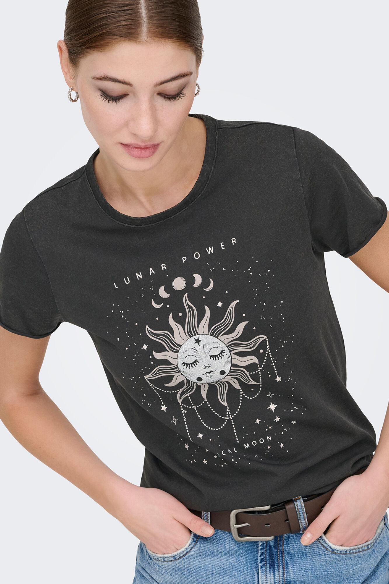 Only Playera estampada de manga corta