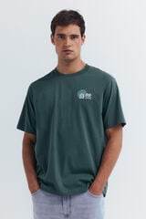 Springfield Camiseta composición paisajes verde