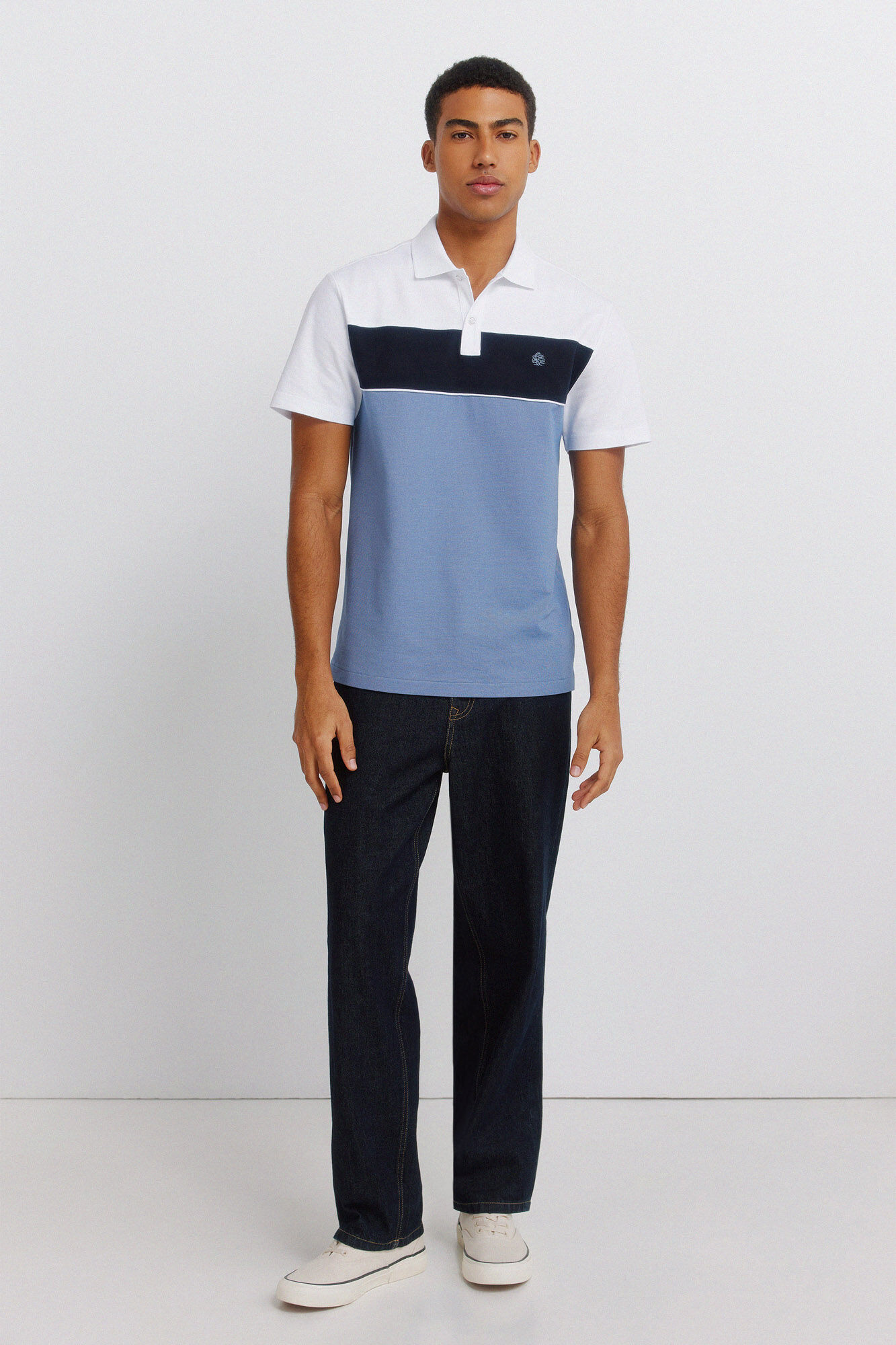 Springfield Polo de piqu&eacute; color block slim fit