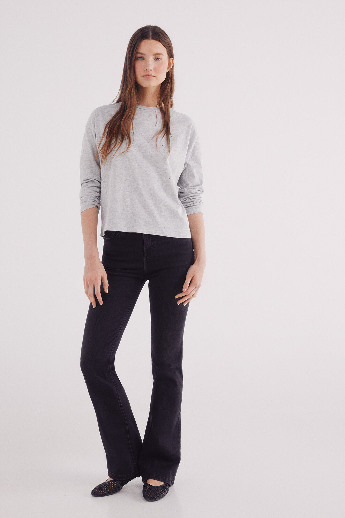 Springfield Playera tachuelas gris