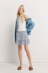 Springfield Kids Falda de flores para ni&ntilde;a azul