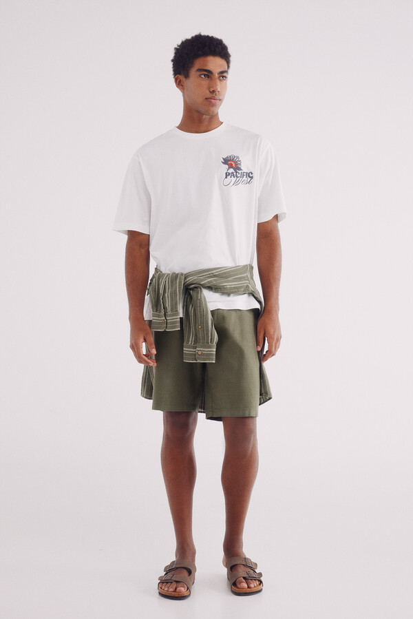 Springfield Playera flor Pacific marfil