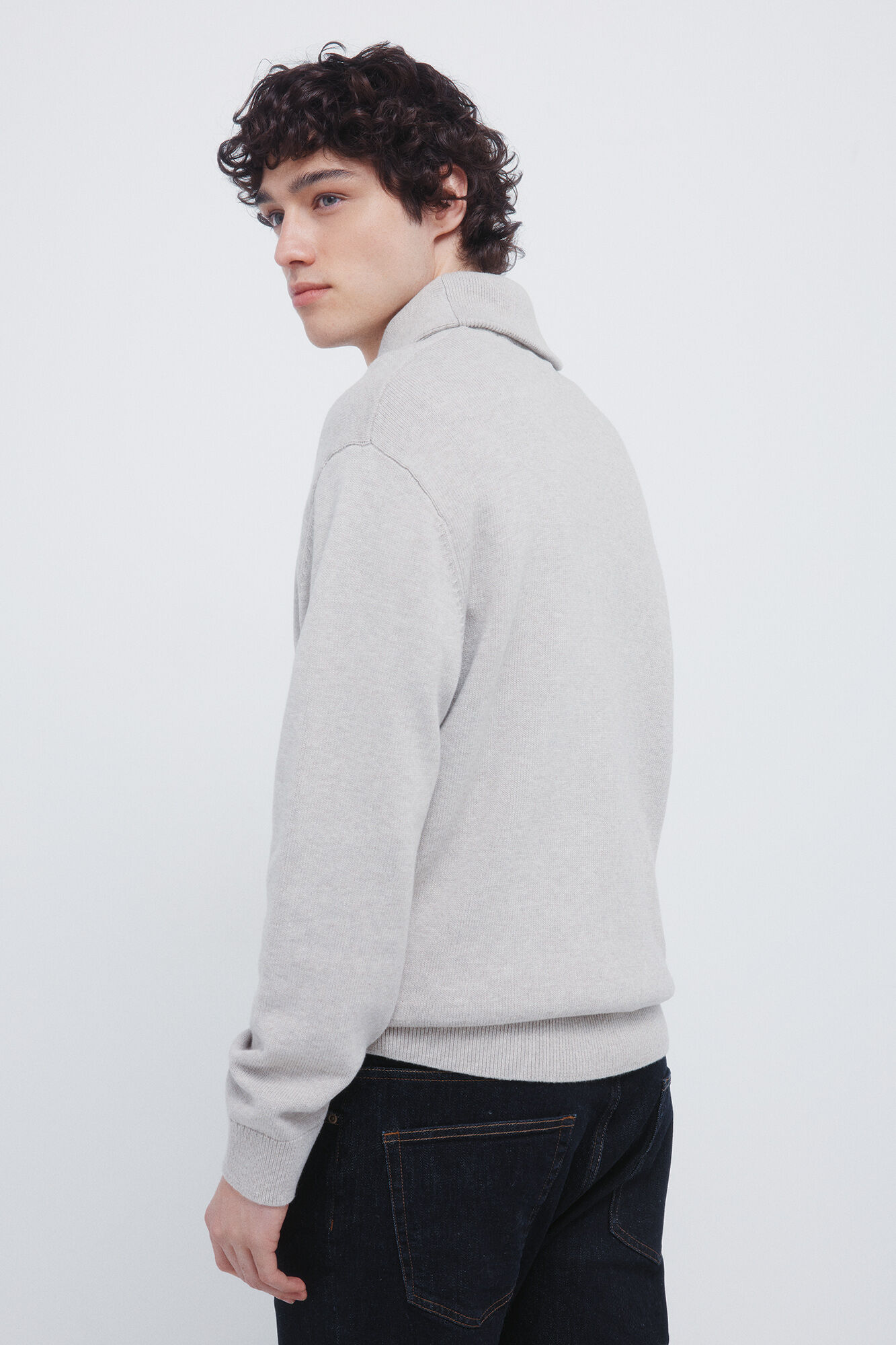 Springfield Jersey de cuello esmoquin caf&eacute;