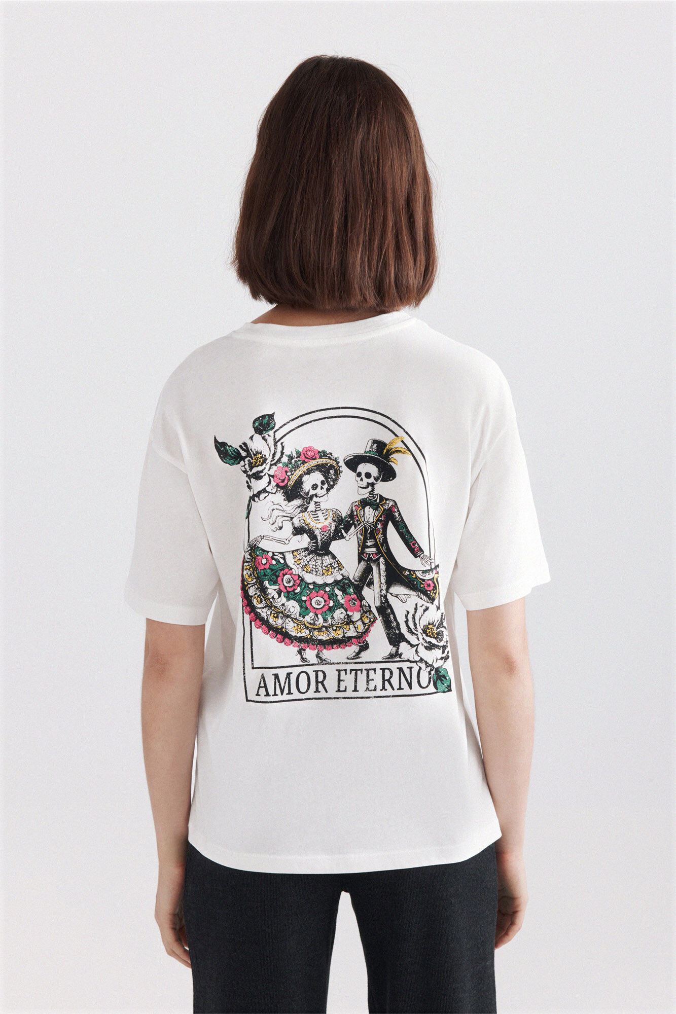 Springfield Playera D&iacute;a de Muertos marfil