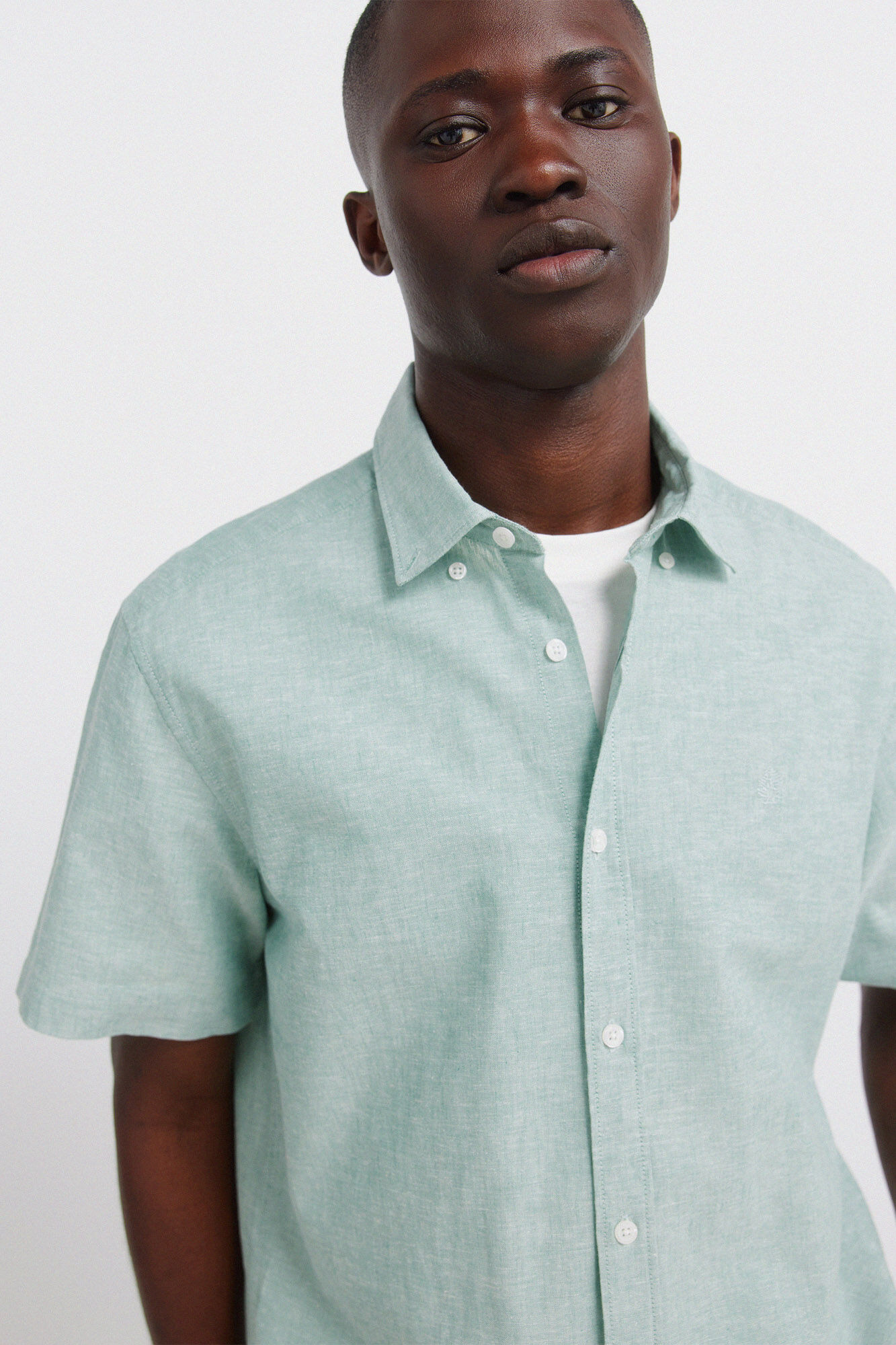 Springfield Camisa de manga corta de lino