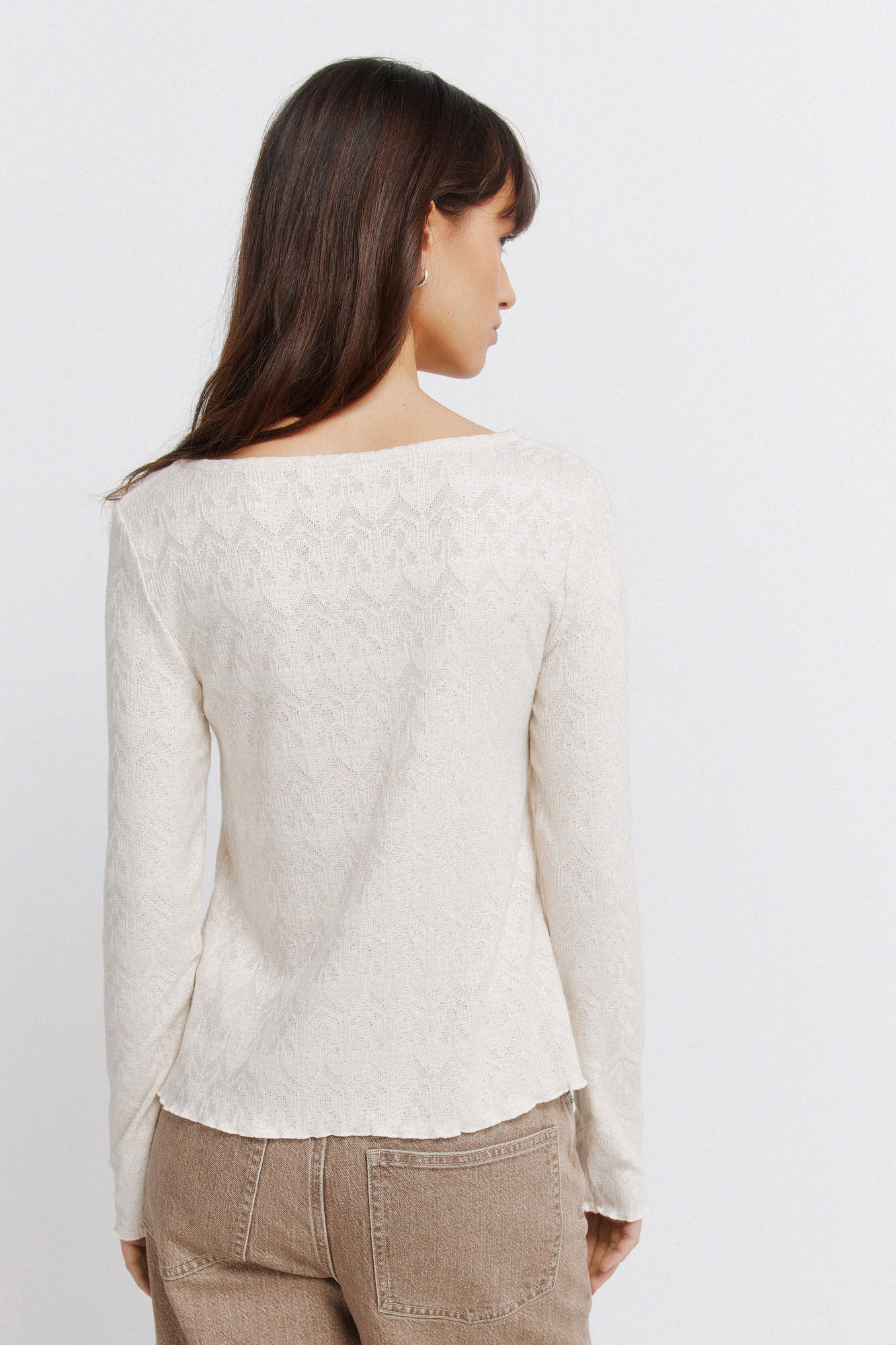 Springfield Playera con acabado de ondas beige