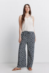 Springfield Pantal&oacute;n fluido estampado estampado
