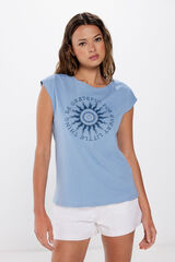 Springfield Playera "Be grateful…" azul