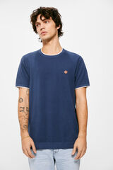 Springfield Playera punto torzal azul tinta